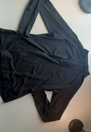 Tchibo Active Langarmshirt schwarz Half Zip Sportshirt Damen Gr. L