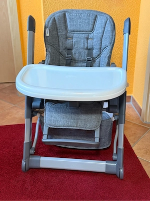 hauck Grow Up Hochstuhl mit Liegefunktion - Grau Melange