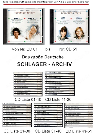 Selten CD-Sammlung  "das große Schlager - Archiy