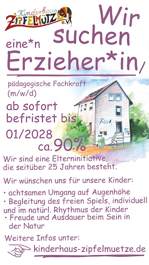 Staatl. anerk. Erzieher*in (m w d) in Elterninitiative, Karlsruhe