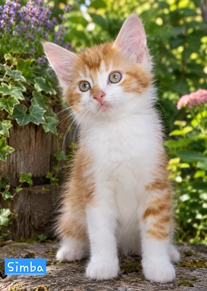 7 süße Maine Coon Mix Kitten suchen liebes Zuhause 