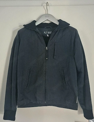 Original Armani Jeans Vintage Übergangsjacke Gr. 50 (M) - Schwarz