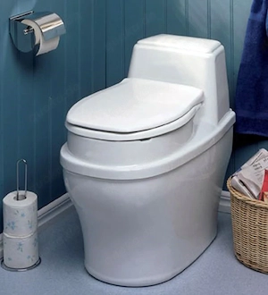 SEPARERA - die gehobene Trenntoilette, 230 V, mit Einsichtsschutz 