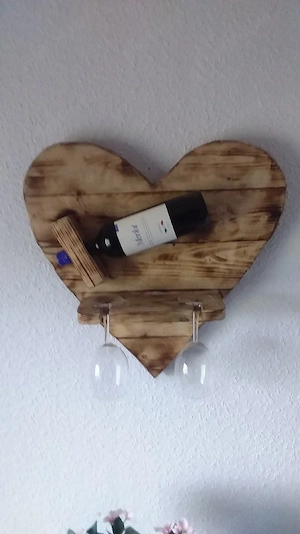 Weinhalter Herzform geflammt