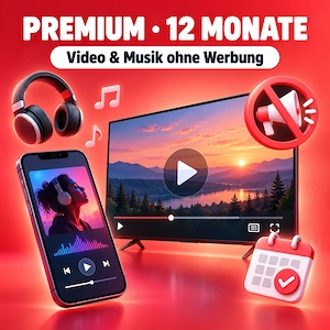 YouTube Premium & Music 12 Monate
