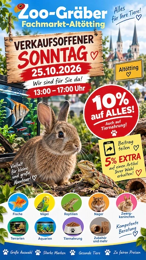 Verkaufsoffener Sonntag 25.10.2025 bei Zoo Gräber in Altötting 