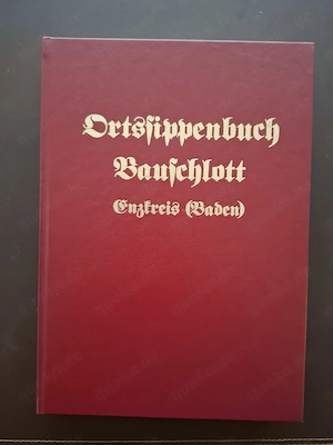 Ortssippenbuch Bauschlott Enzkreis (Baden)