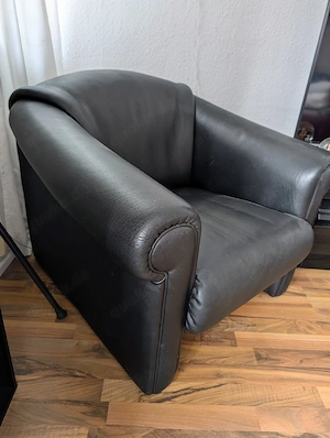 Sessel Kunstleder schwarz 