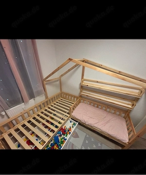 Verkaufe ein schönes doppelbett aus holz