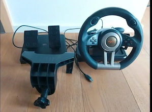 Gaming Lenkrad PXN V3 Pro Gaming-Lenkrad 180 Grad Drehung, Pedalset enthalten, schwarz 