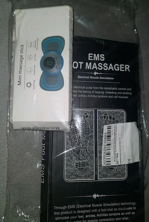 EMS Fußmassagegerät + mini Massage Stick 