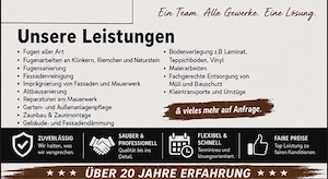 Renovieren,Malerarbeiten,Fugenarbeiten, Verputzen, Böden, Zäune, Gartenbau und vieles mehr