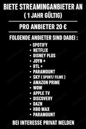 Streamingabieter ( sky   dazn   rtl +  uvm ) 