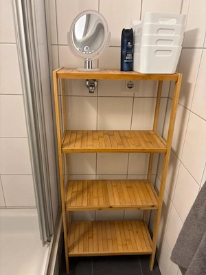 Badregal Bambus 4 Ebenen   Standregal für Bad & Küche