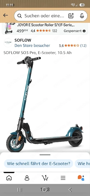 E-Scooter neuwertig 