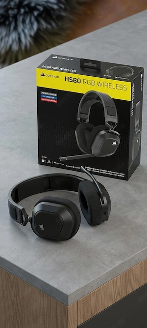 Corsair HS80 RGB Wireless Gaming-Headset   Wie neu   Gebraucht