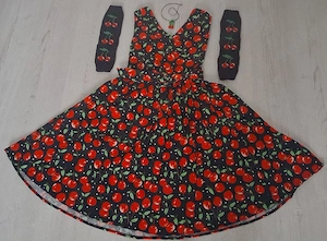    Wunderschönes Kirschen - Kleid | Größe 36   UK 8 | Rockabilly | Halloween| Fasching   