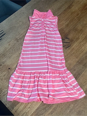 Kleid Mädchen Pink Weiß 10Y (134-140cm)