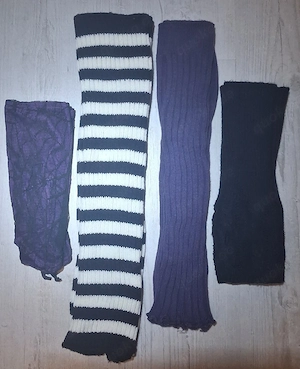 Stulpen - Set | 4 Paar | Gothic | Halloween | Fasching | Winter