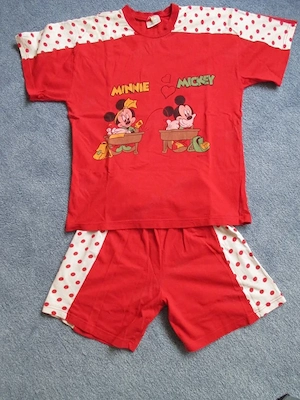 Schlafanzug Gr. 152 kurzarm mit Mickey Mouse Motiv