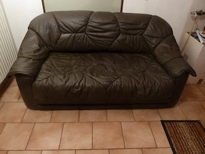 Schlafsofa mit Kunstlederbezug