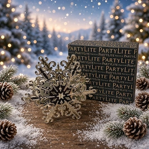 PartyLite P92573 Schneeflockentanz Votivkerzenhalter NEU OVP
