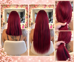   Haarverlängerung Extensions Bondings mit slawischem Echthaar  