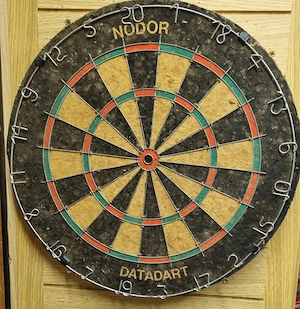 Dart Wireboard, mit Darts