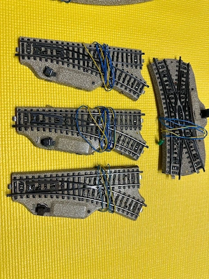 Märklin H0 M-Gleis   11 Weichen, elektrisch, Bogenweichen, Kreuzungsweiche 5128
