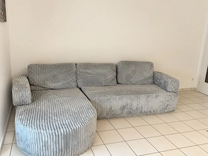 Ecksofa in Hellgrau