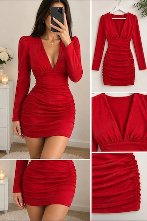 Rotes Minikleid 