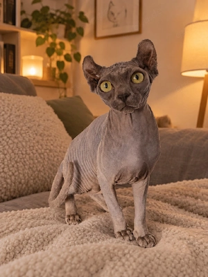Canadian-Elf-Sphynx-Kitte sofort abgabebereit