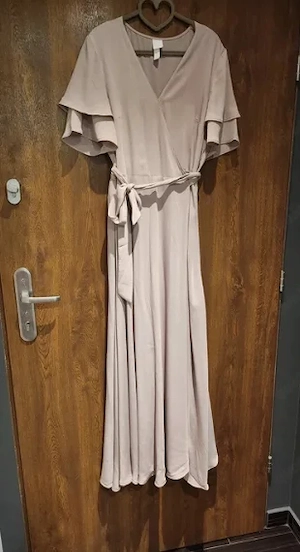 Elegantes Wickel-Maxikleid, Gr. M L, H&M
