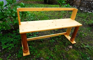 Blumenbänkchen, Hellholz, 83 x 25 x 51,5 cm
