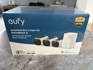 Eufy Cam E40 Starter-Set 2+1 Kamera, HomeBase 3, Solar Überwachungskamera