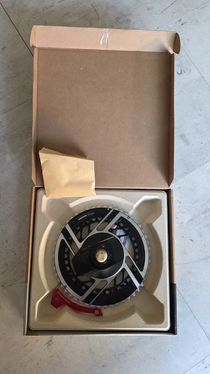 SRAM RED E1 AXS 2x Power Meter Kettenblatt Kit Direct Mount -Schwarz Silver 20km