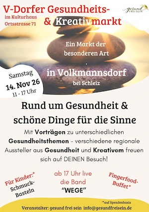 Volkmannsdorf Schleiz  Gesundheits- und Kreativmarkt, 14.11.
