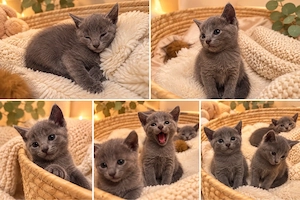 Russisch Blau Kitten mit Stammbaum 