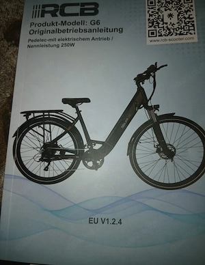 RCB G6 E Bike top