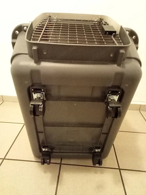 AniOne Transportbox mit Napf und Rollen für Hunde und Katzen TOP ZUSTAND 