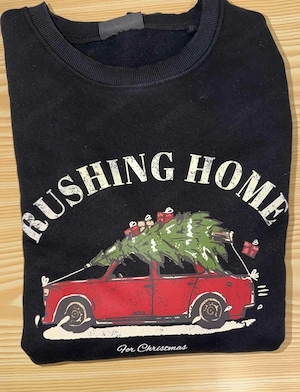 Tolles neuwertiges Weihnachts-Sweatshirt Pullover, schwarz, XXL