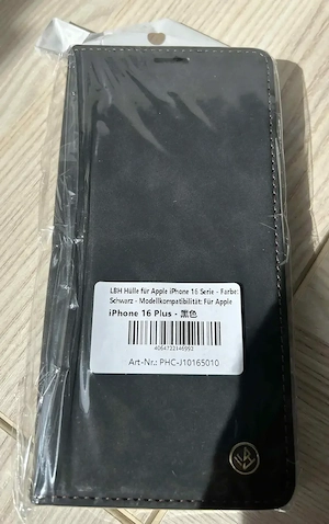 Neue Handy Hülle für iPhone 16 Plus, schwarz in OVP