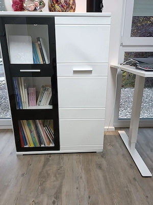 Schrank weiß schwarz