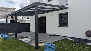 NEU! Premium Terrassenüberdachung 6,00   3,17 m   Glasdach DB703