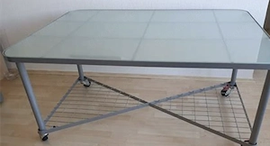 Glasplatte für Ikea Vintage Schreibtisch zu verschenken