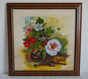 Ölbild Sommerblumen