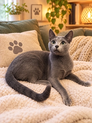 Reinrassiger Russisch Blau Kater sucht liebevolles Zuhause