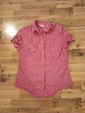 Kurzarmbluse pink Muster 36 S Yessica CA