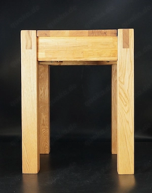 Eichenholzhocker, massiv, quadratisch, 35cm , Skandinavischer Stil