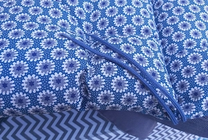 5x Gartenauflage Blau (top Zustand)